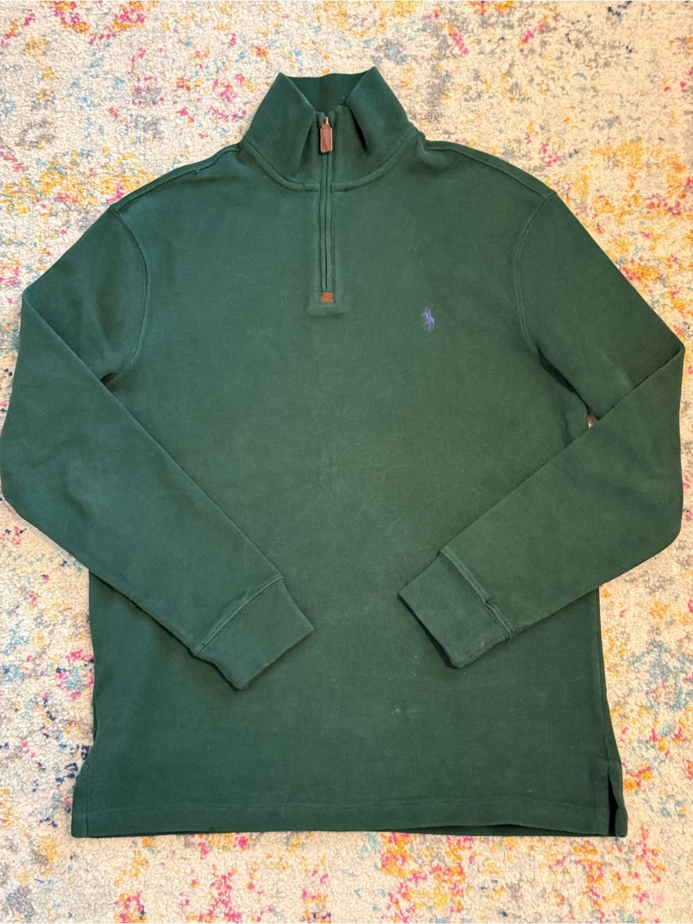 Ralph Lauren Men’s Dark Green Half-Zip Pullover Size Small
